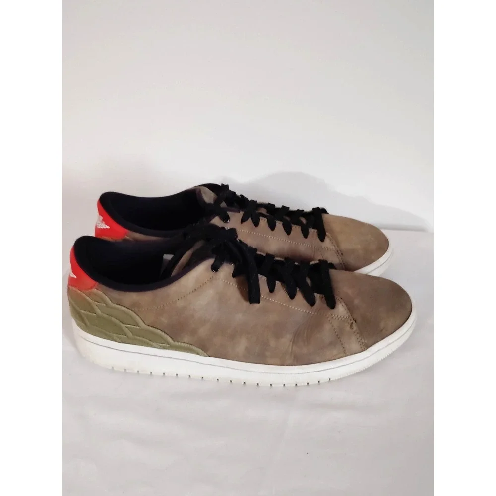 Nike Air Jordan 1 Retro Centre Court Low Oil Green Olive Black Men 10.5 Sneaker*